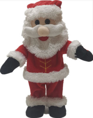 36cm 14.17in Świąteczne pluszowe zabawki Muzyczne taniec Święty Mikołaj Funkcja powtarzania