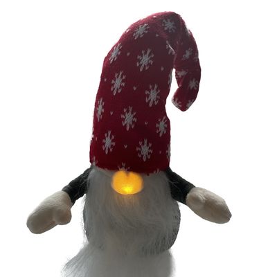 52cm 20,47 cala Świąteczna zabawka pluszowa LED Gnome Wypchana zabawka dla zwierząt Baterie 3A