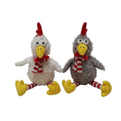 Wielkanocna pluszowa zabawka 2 kurczaki CLR z pudełkiem do wyciskania