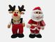 Śpiewający taniec Wiggly Święty Mikołaj i renifer 32 cm z bawełną PP w środku