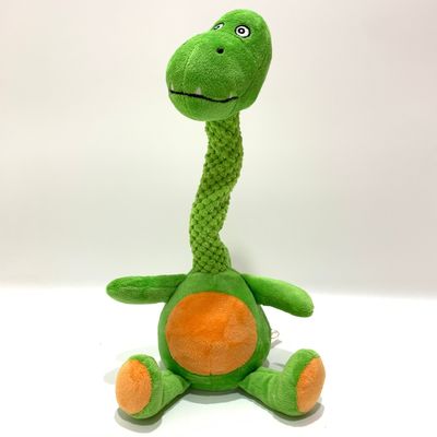 Nagrywanie pluszowych zabawek dla dzieci Powtarzający się dinozaur z Twist Neck ICTI Audit