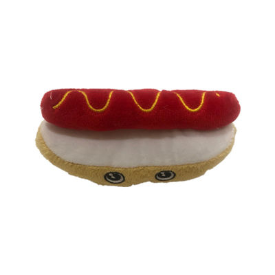 13 cm 5,12 cala Pluszowe zabawki dla zwierząt Hot Dog Pluszowa zabawka dla psa EMC