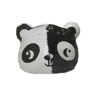 2D Flip Cekin Panda Pluszowa poduszka Poduszka Memory Foam 32CM 16 cali