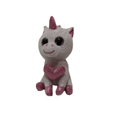Brelok do kluczy z jednorożcem z dekoracjami pluszowych zabawek w kształcie serca Różowy biały 11 cm na torby