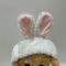 28cm pluszowy szczeniak w kostiumie białego królika na Wielkanoc