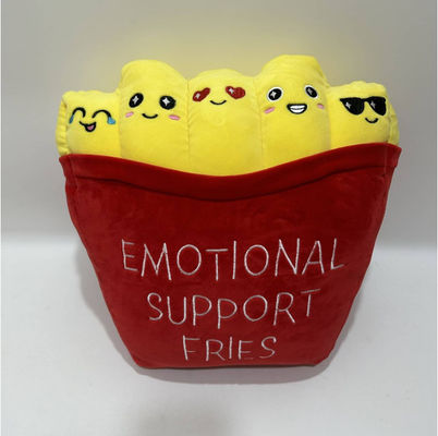 Emocjonalne frytki 35cm Cute Support Poduszka Poduszka Dekoracja domowa Przytulna pluszowa zabawka