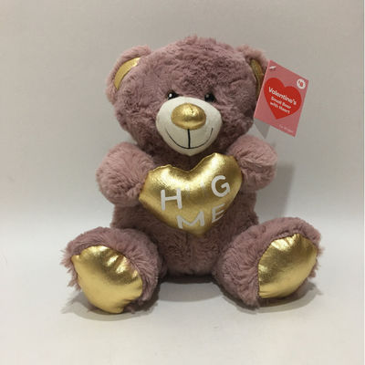 Gorąco sprzedawana hurtowa pluszowa zabawka Walentynki Teddy Bear z sercem Słodki prezent dla kochanków