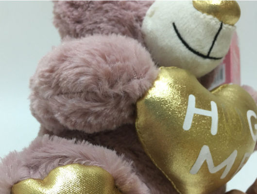 Gorąco sprzedawana hurtowa pluszowa zabawka Walentynki Teddy Bear z sercem Słodki prezent dla kochanków