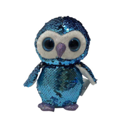 Gorąco sprzedający się nagrywanie głosu i powtarzający się pluszowy Flip Sequin Penguin Toy
