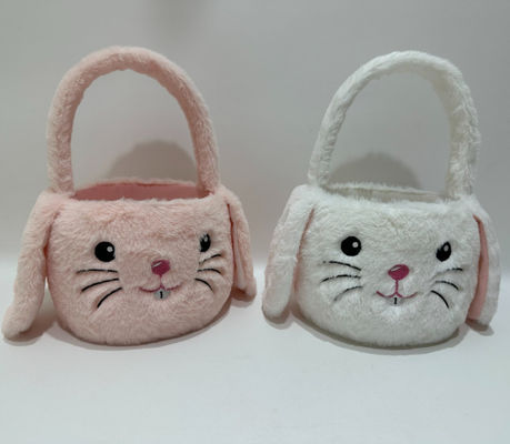 Gorąca sprzedaż Świąt Wielkanocnych Cute&Pretty Pink &White Plush Bunny Basket
