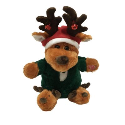 Dzieci prezent świąteczny Zabawny jelenie z trzęsącą się stopą i śpiewającą pluszową zabawką Elektroniczna zabawka
