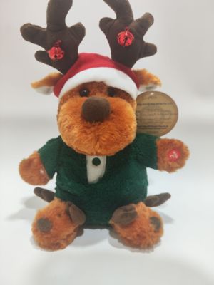 Dzieci prezent świąteczny Zabawny jelenie z trzęsącą się stopą i śpiewającą pluszową zabawką Elektroniczna zabawka