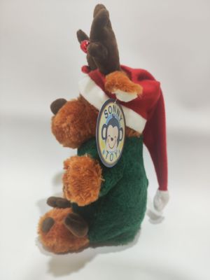 Dzieci prezent świąteczny Zabawny jelenie z trzęsącą się stopą i śpiewającą pluszową zabawką Elektroniczna zabawka