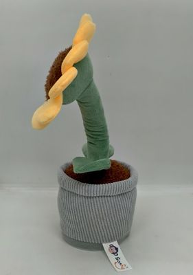 Pluszowa zabawka do nagrywania w kształcie słonecznika wykonana z pluszu i w 100% z bawełny PP