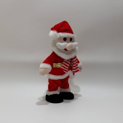 Śpiewający i Tańczący Świąteczny Święty Mikołaj i Jeleń