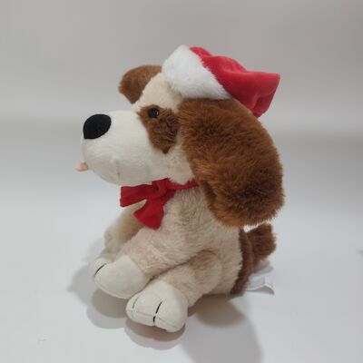Muzyczny śpiewający świąteczny pies z ruchomymi uszami