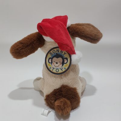 Muzyczny śpiewający świąteczny pies z ruchomymi uszami