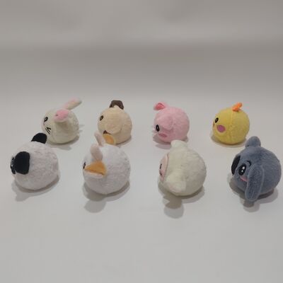 Żywa kolekcja 8 gumowych piłek ze zwierzętami z farmy do zabawy