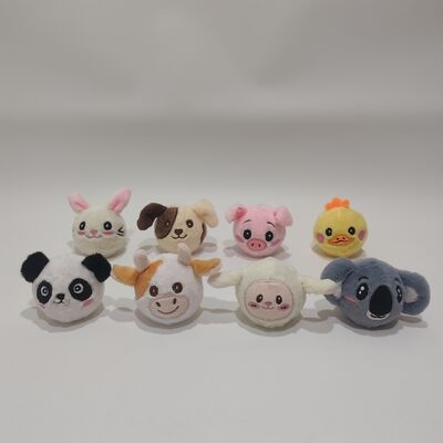 Żywa kolekcja 8 gumowych piłek ze zwierzętami z farmy do zabawy