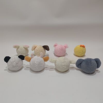 Żywa kolekcja 8 gumowych piłek ze zwierzętami z farmy do zabawy