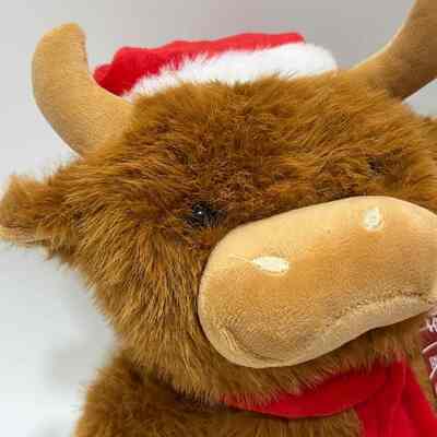Śpiew i taniec Świąteczny Highland Cow Plush Toy Musical Animated Stuffed Animal Świąteczny Highland Cow Doll