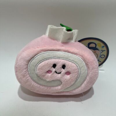 Strawberry Swiss Roll Plush Toy Cute Pink Cream Roll Pillow Słodki deser wypełniony